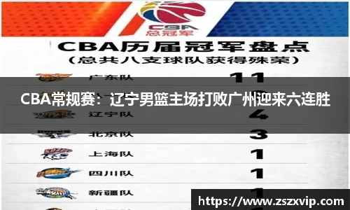 CBA常规赛：辽宁男篮主场打败广州迎来六连胜